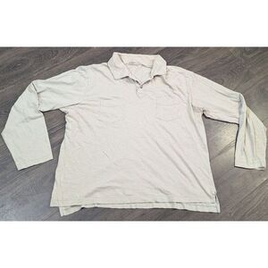 Timberland Men’s 2XL Long Sleeve Collard Stratham Classic Fit Khaki